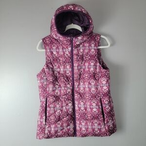 Title Nine Puffer Vest Women's M  Nylon Lightweight Hooded Pockets Athleisure